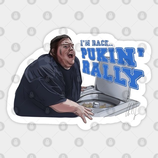 Varsity Blues: Pukin' Rally Sticker by 51Deesigns